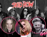 Medlemmar av Skid Row, både nuvarande och tidigare, visas i en collagebild.