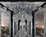 Album av Ghost med en skelettfigur i påv-liknande kläder, omgiven av arkitektur och skelett.